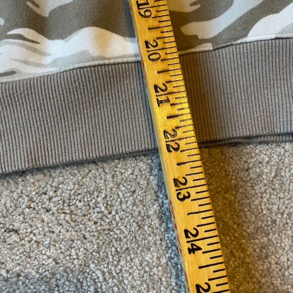 Puma Hoodie Womens XL Gray White Gold Camo Pullover Spellout Sweatshirt Cotton - Picture 6 of 13